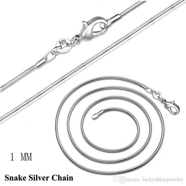 luckyshine 50 pcs fashion snake chains 925 silver 1mm snake chain necklaces optional size
luckyshine 50 pcs fashion snake chains 925 silver 1mm snake chain necklaces optional size