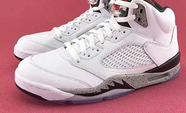 white cement 5s online wholesale discount basketball shoes with box men size 40-47 ct10