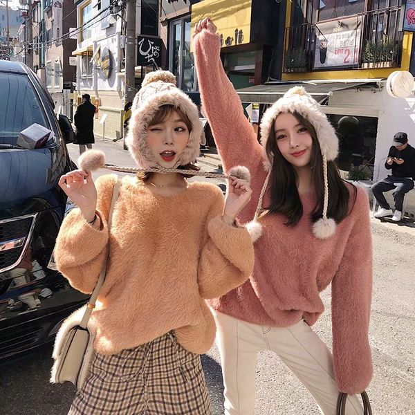 steetwear stylish sweet faux mink cashmere sweater for girls 2019 fashion cute women pullovers female casual chic kawaii, White;black
steetwear stylish sweet faux mink cashmere sweater for girls 2019 fashion cute women pullovers female casual chic kawaii, White;black