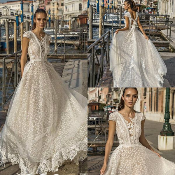 2019 bohemian wedding dresses v neck lace appliqued cap sleeve a line boho wedding dress backless plus size bridal gowns, White
2019 bohemian wedding dresses v neck lace appliqued cap sleeve a line boho wedding dress backless plus size bridal gowns, White