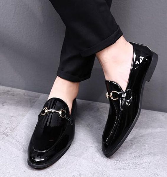 new men formal business shoes luxury men's dress shoes male casual genuine leather wedding party loafers stylist shoes, Black
new men formal business shoes luxury men's dress shoes male casual genuine leather wedding party loafers stylist shoes, Black