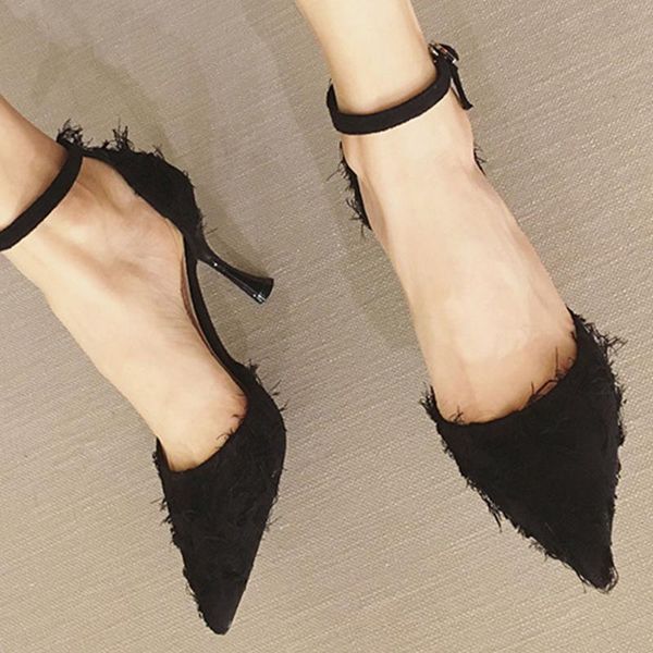 karin dropship fetish high heels elegant office lady pointed toe shoes women's summer ankle-strap sandals woman, Black
karin dropship fetish high heels elegant office lady pointed toe shoes women's summer ankle-strap sandals woman, Black