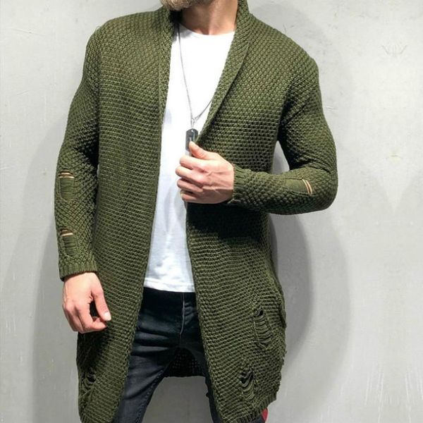 sweaters fashion loose panelled pocket mens cardigan sweaters casual long sleeve males clothes hole mens designer, White;black
sweaters fashion loose panelled pocket mens cardigan sweaters casual long sleeve males clothes hole mens designer, White;black
