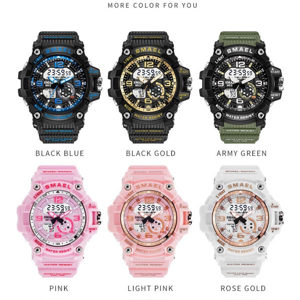 smael woman watches sports outdoor led watches digital clocks woman army watches military big dial 1808 women watch waterproof 50pcs, Slivery;brown
smael woman watches sports outdoor led watches digital clocks woman army watches military big dial 1808 women watch waterproof 50pcs, Slivery;brown