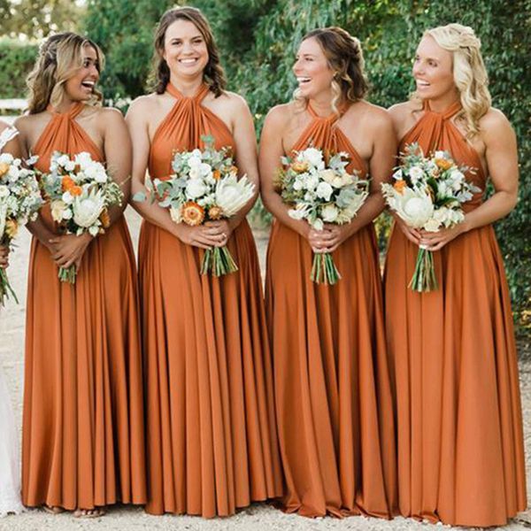 vintage a-line floor length bridesmaid dresses halter backless ruched chiffon maid of honor dress floor length prom gowns, White;pink
vintage a-line floor length bridesmaid dresses halter backless ruched chiffon maid of honor dress floor length prom gowns, White;pink