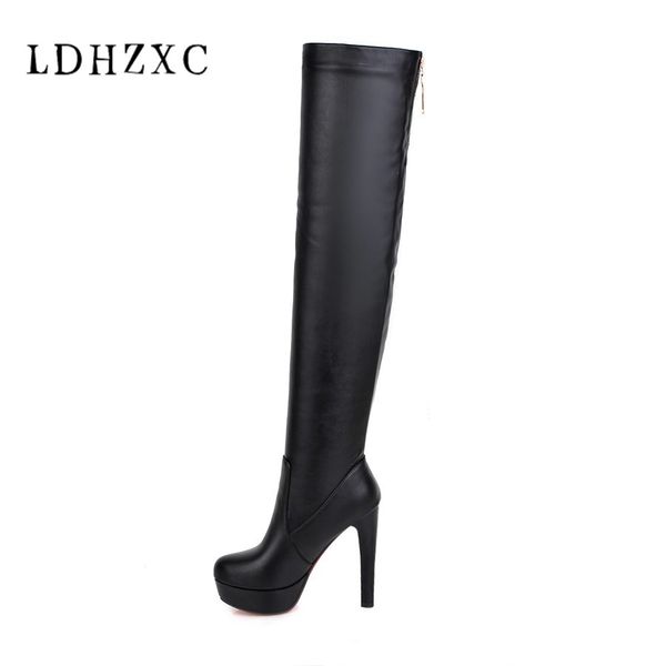 ldhzxc 2019 new spring autumn single korean version of the white nightclub with a sense of ultra-high boots with knee boots, Black
ldhzxc 2019 new spring autumn single korean version of the white nightclub with a sense of ultra-high boots with knee boots, Black
