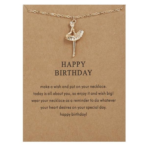 happy birthday ballerina pendant necklace dance girl clavicle chain necklace for women girl jewelry accessories gifts, Silver
happy birthday ballerina pendant necklace dance girl clavicle chain necklace for women girl jewelry accessories gifts, Silver