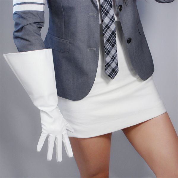 long gloves 38cm big sleeve wide cuff lantern sleeve puff emulation leather white men women wpu142, Blue;gray
long gloves 38cm big sleeve wide cuff lantern sleeve puff emulation leather white men women wpu142, Blue;gray