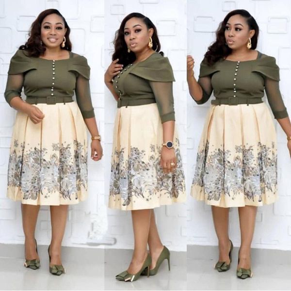 2020 new autumn fashion style african women's print large size dress xl-3xl business party temperament dress, Black;gray
2020 new autumn fashion style african women's print large size dress xl-3xl business party temperament dress, Black;gray