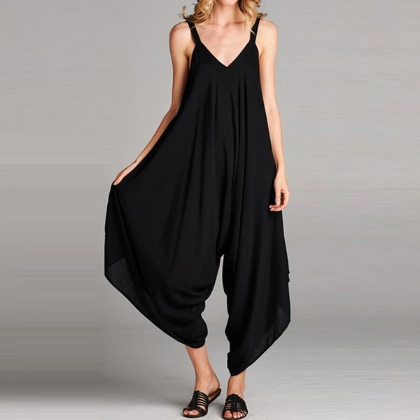 new clothes 2019 womens solid long rompers strappy v neck casual loose playsuit jumpsuit drop shipping, Black;white
new clothes 2019 womens solid long rompers strappy v neck casual loose playsuit jumpsuit drop shipping, Black;white