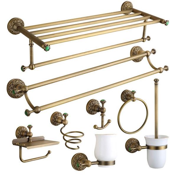 bathroom accessories set antique brass carved towel rack paper holder towel bar toilet brush holder copper bath hardware set
bathroom accessories set antique brass carved towel rack paper holder towel bar toilet brush holder copper bath hardware set