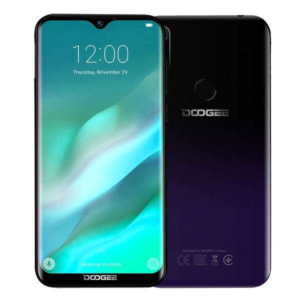 

doogee y8 waterdrop screen smartphone 6.1"fhd 19:9 display 3400mah mtk6739 quad core 3gb ram 16gb rom android 9.0 4g lte mobile