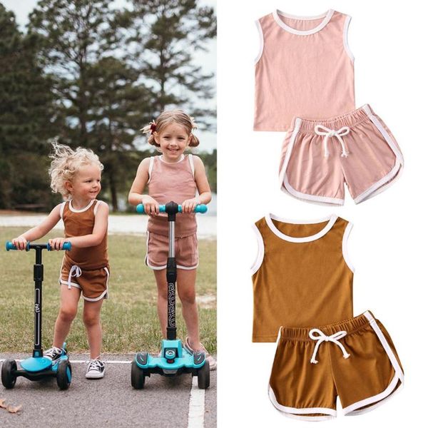 2020 kid clothes girl outfits 2pcs sleeveless shorts cotton ribbed kids boys girls clothes sets summer toddler girl, White
2020 kid clothes girl outfits 2pcs sleeveless shorts cotton ribbed kids boys girls clothes sets summer toddler girl, White