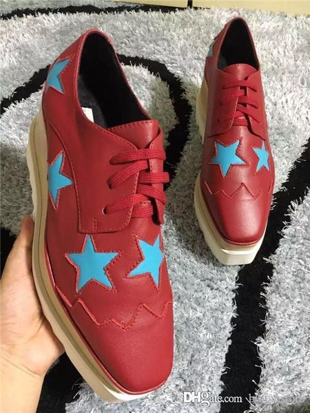 31 colors women elyse star leather shoes stella mccartney ladies platform oxfords shoes classic pumps slingback sandals wedge creepers shoes, Black
31 colors women elyse star leather shoes stella mccartney ladies platform oxfords shoes classic pumps slingback sandals wedge creepers shoes, Black