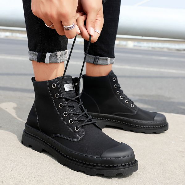 auronet big size men shoes leather men ankle boots black winter boots warm shoes with fur botines hombre
auronet big size men shoes leather men ankle boots black winter boots warm shoes with fur botines hombre