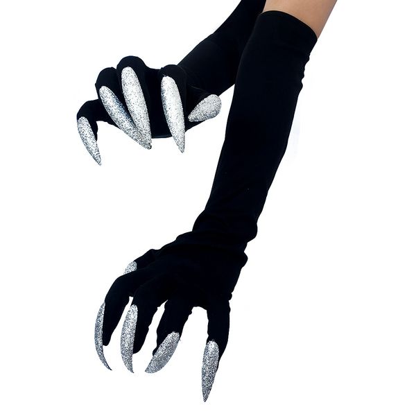 novelty 1 pair holloween sequined long nailed ghost gloves cosplay claw gloves full finger black party gothic punk, Blue;gray
novelty 1 pair holloween sequined long nailed ghost gloves cosplay claw gloves full finger black party gothic punk, Blue;gray