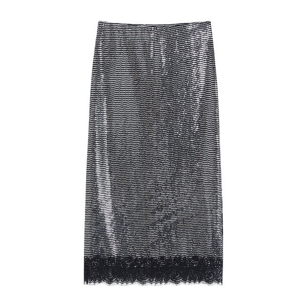 fall 2019 new lace stitching decoration bead slice high waist skirt with hip skirt sequined half-length skirt, Black
fall 2019 new lace stitching decoration bead slice high waist skirt with hip skirt sequined half-length skirt, Black