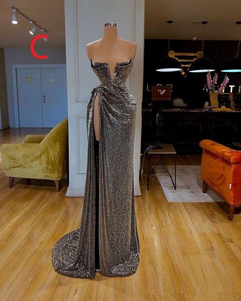new arrival 2020 silver long prom dresses sequined beads dubai arabic evening dress formal party wear robes de soirée, White;black
new arrival 2020 silver long prom dresses sequined beads dubai arabic evening dress formal party wear robes de soirée, White;black