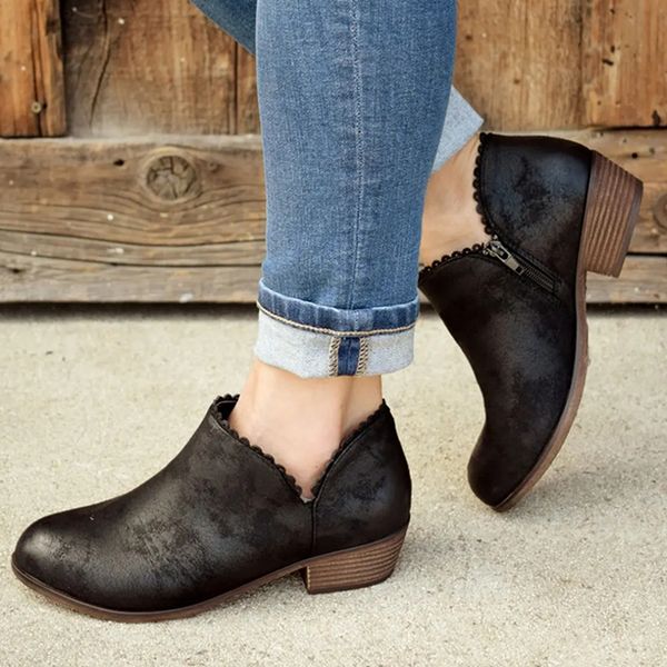 low cut women' s boots embroider flower ankle booties for lady leather pointed female shoes, Black
low cut women' s boots embroider flower ankle booties for lady leather pointed female shoes, Black