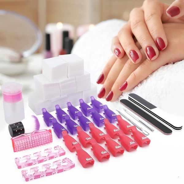 nail polish gel remover tools kit manicure set nail clips polish remover cotton pad brush cuticle pusher file
nail polish gel remover tools kit manicure set nail clips polish remover cotton pad brush cuticle pusher file