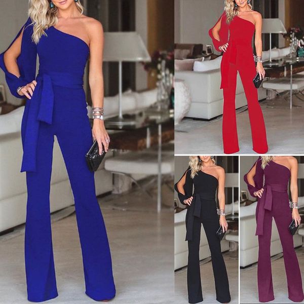 women's one-shoulder sleeves with jumpsuit trousers nightclub women's jumpsuits rompers women's long pants trousers, Black;white
women's one-shoulder sleeves with jumpsuit trousers nightclub women's jumpsuits rompers women's long pants trousers, Black;white