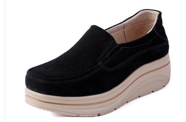 2019 women's shoes in spring and autumn with new style slope heel round head thick bottom waterproof table@70, Black
2019 women's shoes in spring and autumn with new style slope heel round head thick bottom waterproof table@70, Black