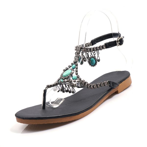 new ethnic t-strap shoes sandals women summer jewelry decoration sandals women shoes woman plus size 34-50, Black
new ethnic t-strap shoes sandals women summer jewelry decoration sandals women shoes woman plus size 34-50, Black