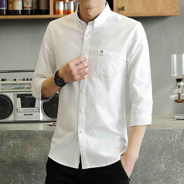 mens five point sleeve shirt spring fashion slim fit solid color casual shirt designer mens shirt, White;black
mens five point sleeve shirt spring fashion slim fit solid color casual shirt designer mens shirt, White;black