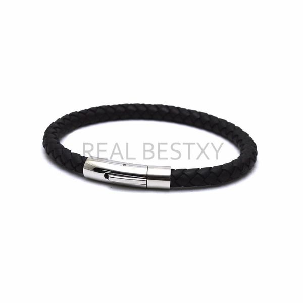 5pcs/lot engrave punk men jewelry matte black braided leather bracelet stainless steel magnetic clasp fashion bangles gifts 
5pcs/lot engrave punk men jewelry matte black braided leather bracelet stainless steel magnetic clasp fashion bangles gifts
