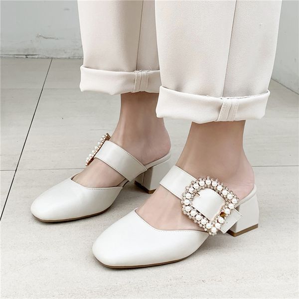 comfort mules women slippers outdoor summer casual fashion rhinestone buckle slides women 2020 low heels mules shoes, Black
comfort mules women slippers outdoor summer casual fashion rhinestone buckle slides women 2020 low heels mules shoes, Black