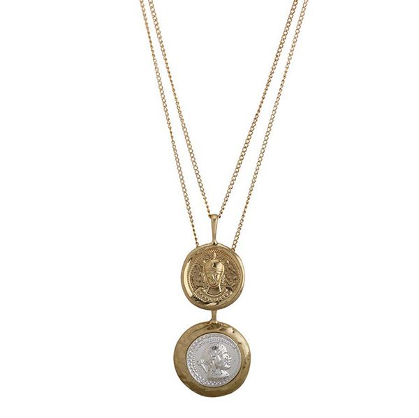 srcoi retro gold color portrait coin necklace pendant minimalist coin disc layering choker necklaces for women vintage accessory, Silver
srcoi retro gold color portrait coin necklace pendant minimalist coin disc layering choker necklaces for women vintage accessory, Silver