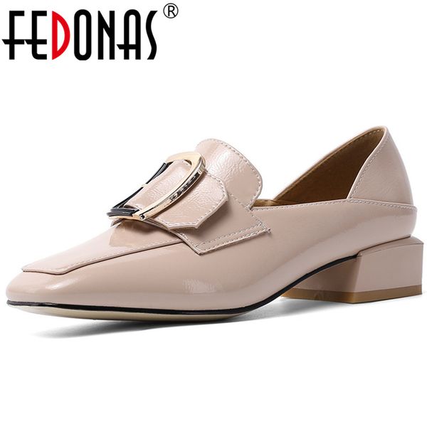 fedonas metal buckle brand women pumps quality patent leather high heels office party basic shoes woman female loafers, Black
fedonas metal buckle brand women pumps quality patent leather high heels office party basic shoes woman female loafers, Black