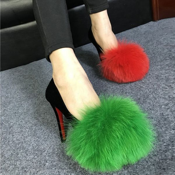 womens platform real fur ball decor stilettos super high heel low suede leather 12cm colorful nightclub party shoes, Black
womens platform real fur ball decor stilettos super high heel low suede leather 12cm colorful nightclub party shoes, Black