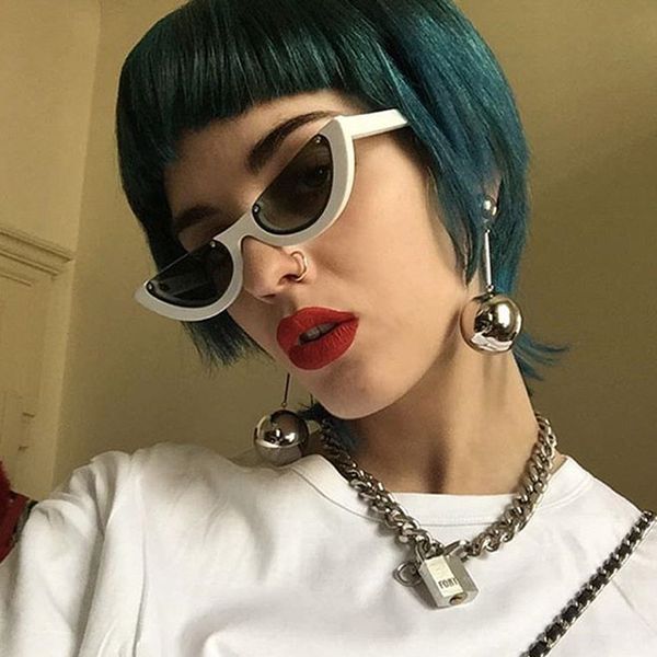 sunglasses 2021 vintage half frame women cat eye small black white red colorful transparent female male uv400, White;black
sunglasses 2021 vintage half frame women cat eye small black white red colorful transparent female male uv400, White;black