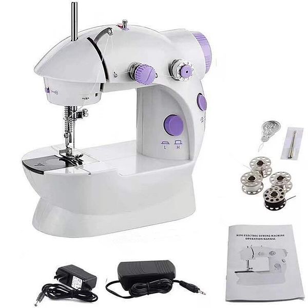in stock mini portable handheld sewing machines stitch sew needlework cordless clothes fabrics electric sewing machine stitch set 16