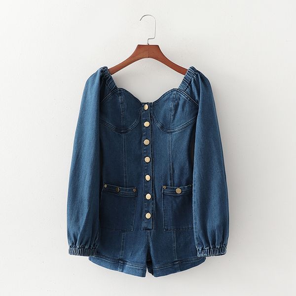 like cakes the european and american wind joker lantern show thin shoulder sleeve denim jumpsuits that wipe a bosom, Black;white
like cakes the european and american wind joker lantern show thin shoulder sleeve denim jumpsuits that wipe a bosom, Black;white