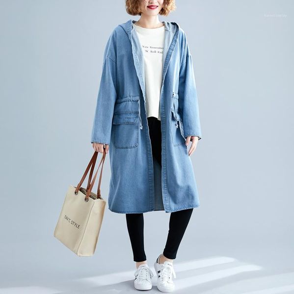 elastic waist single breasted jean hooded coats females clothing womens vintage designer jean trench coats fashion big pockets, Tan;black
elastic waist single breasted jean hooded coats females clothing womens vintage designer jean trench coats fashion big pockets, Tan;black
