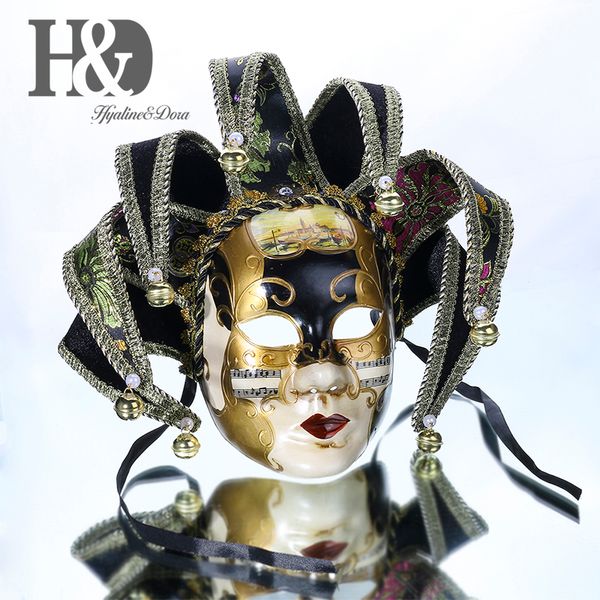 h&d full face venetian jester mask masquerade black white bell joker wall decorative art collection halloween christmas favors
h&d full face venetian jester mask masquerade black white bell joker wall decorative art collection halloween christmas favors