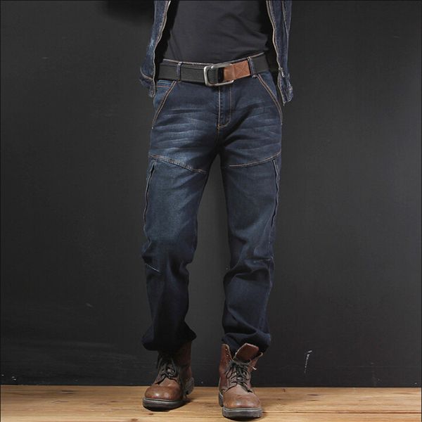 men cargo jeans multi-pockets elastic plus size jeans spring autumn casual men' denim pants cotton baggy trousers a3263, Blue
men cargo jeans multi-pockets elastic plus size jeans spring autumn casual men' denim pants cotton baggy trousers a3263, Blue