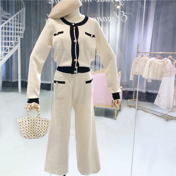 amolapha women autumn cardigans pants suits knit long sleeve single breasted sweaters trousers sets for elegant woman, White
amolapha women autumn cardigans pants suits knit long sleeve single breasted sweaters trousers sets for elegant woman, White
