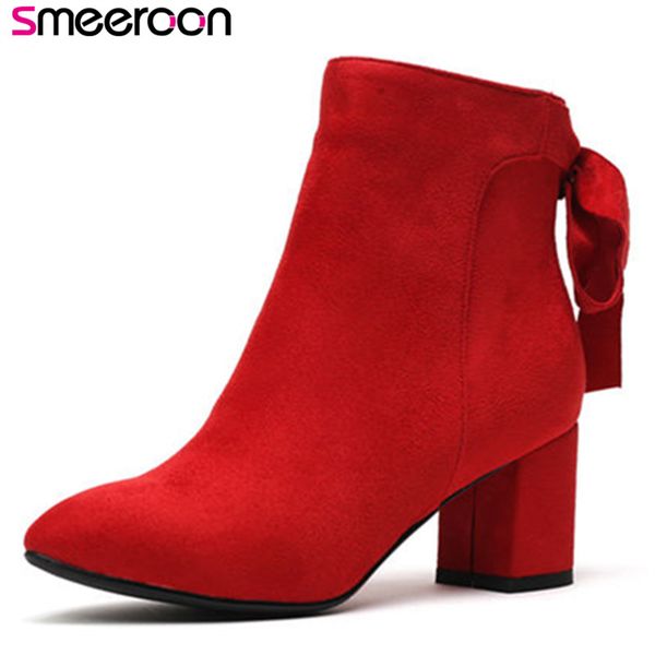 smeeroon 2018 new fashion ankle boots for women pointed toe autumn winter boots high heels women zip party shoes red, Black
smeeroon 2018 new fashion ankle boots for women pointed toe autumn winter boots high heels women zip party shoes red, Black