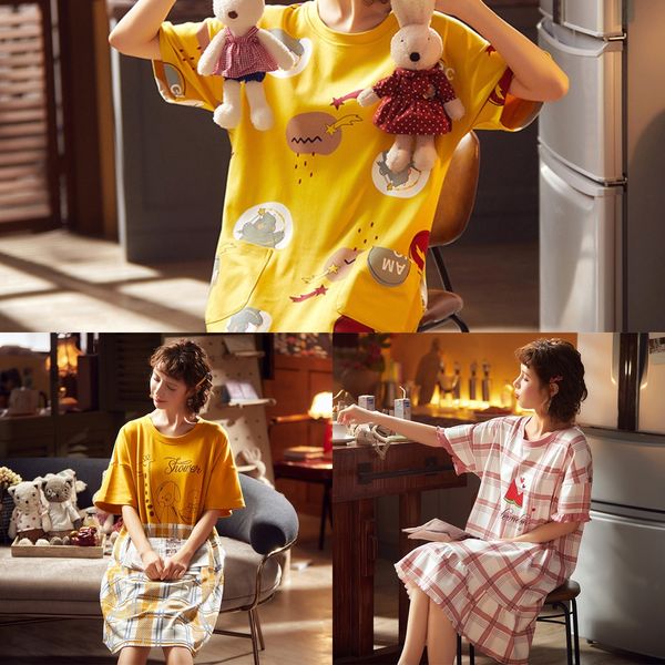 sweet princess style short-sleeved nightdress female xia ke outdoor home pajamas pajamas leisure home clothes female, Blue;red
sweet princess style short-sleeved nightdress female xia ke outdoor home pajamas pajamas leisure home clothes female, Blue;red