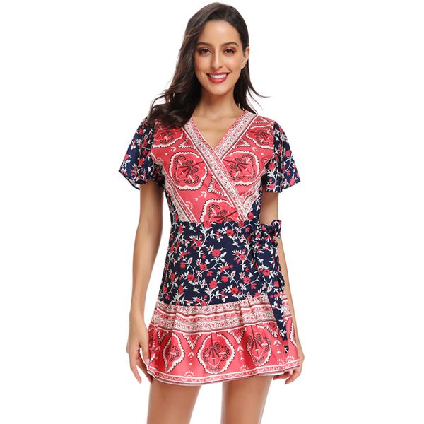 deep v-neck printing fashion women dress travel beach summer short sleeves simple slim fit big swing mini casual, Blue;gray
deep v-neck printing fashion women dress travel beach summer short sleeves simple slim fit big swing mini casual, Blue;gray