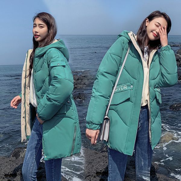 fashion medium long warm parka winter women hooded coat 2019 new spell color slim winter jacket women cotton padded jackets, Tan;black
fashion medium long warm parka winter women hooded coat 2019 new spell color slim winter jacket women cotton padded jackets, Tan;black