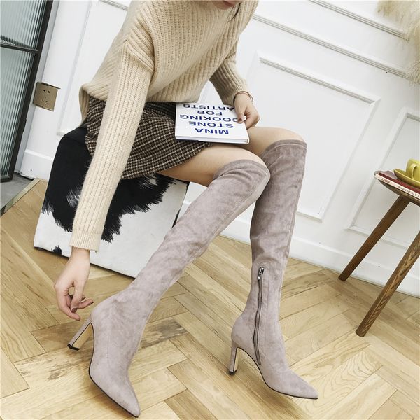 fleece high heels footwear winter velvet thigh high boots women pointed toe overknee long botas female zapatos mujer size40, Black
fleece high heels footwear winter velvet thigh high boots women pointed toe overknee long botas female zapatos mujer size40, Black