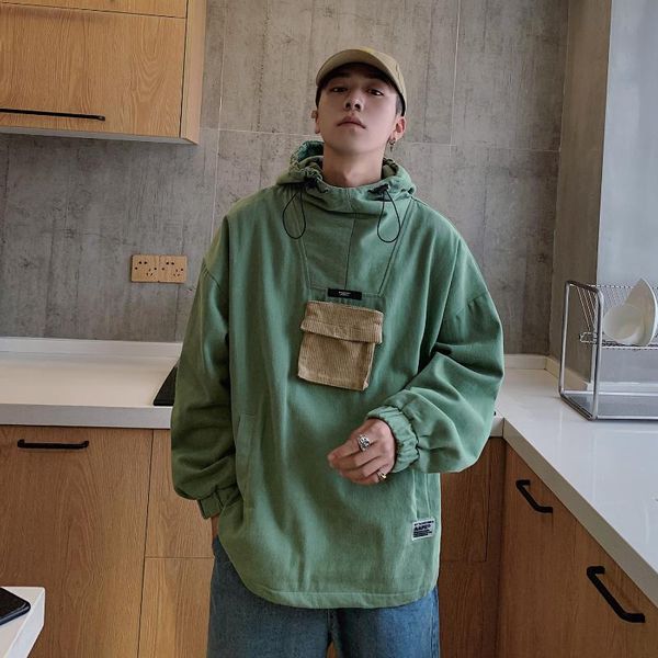 2019 мужская хит цвет карман hat куртка с капюшоном на молнии толстовки хлопка пальто повседневный пуловер зеленый / синий / коричневый фуфа, Black
2019 мужская хит цвет карман hat куртка с капюшоном на молнии толстовки хлопка пальто повседневный пуловер зеленый / синий / коричневый фуфа, Black