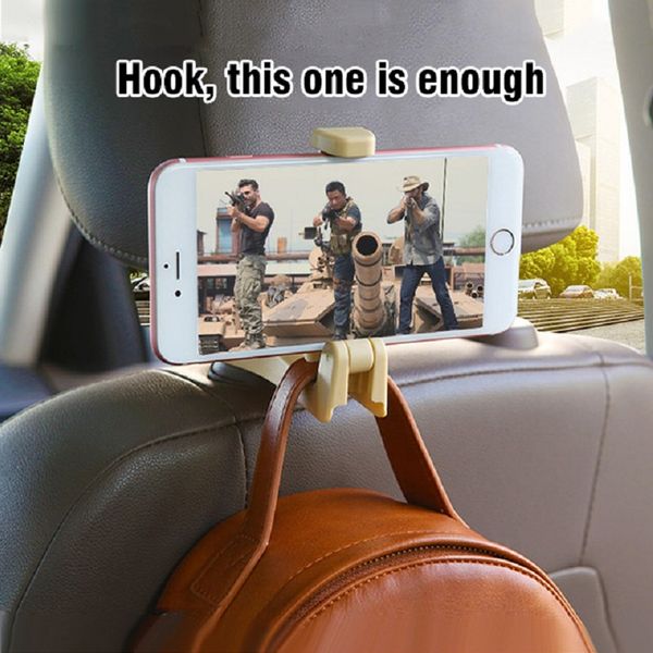 5kg max car headrest hook universal car back seat hanger with phone holder for bag handbag bottle easy install
5kg max car headrest hook universal car back seat hanger with phone holder for bag handbag bottle easy install
