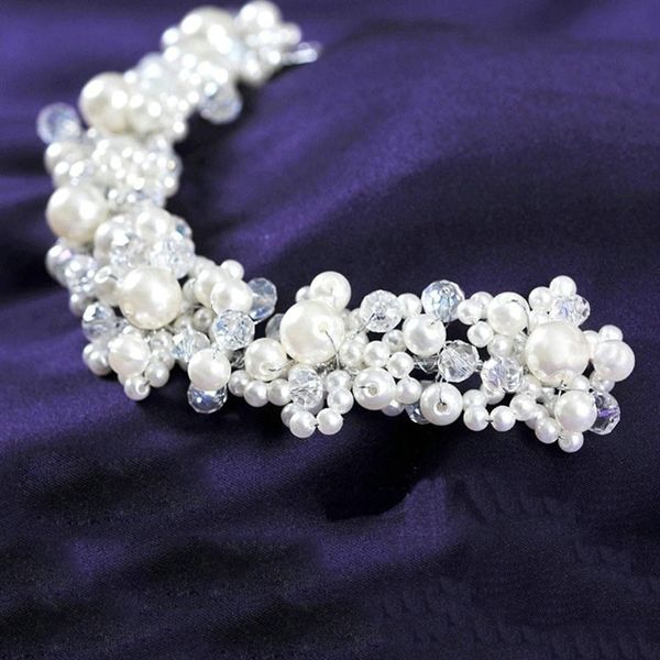 handmade wedding hair accessories jewelry bridal hair white imitation pearl crystal headdress headband for women, Golden;white
handmade wedding hair accessories jewelry bridal hair white imitation pearl crystal headdress headband for women, Golden;white