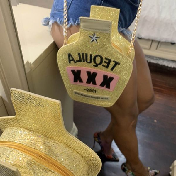 xianjian tequila bottle purse gold/pink/silver glitter money purse bag chain crossbody messegner bag
xianjian tequila bottle purse gold/pink/silver glitter money purse bag chain crossbody messegner bag