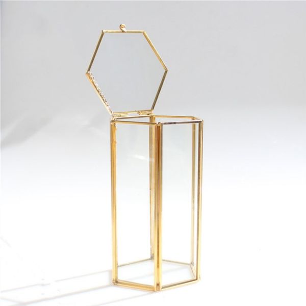 pure copper gold european six-sided clamshell geometric glass flower room ins glass makeup brush dressing table storage box
pure copper gold european six-sided clamshell geometric glass flower room ins glass makeup brush dressing table storage box